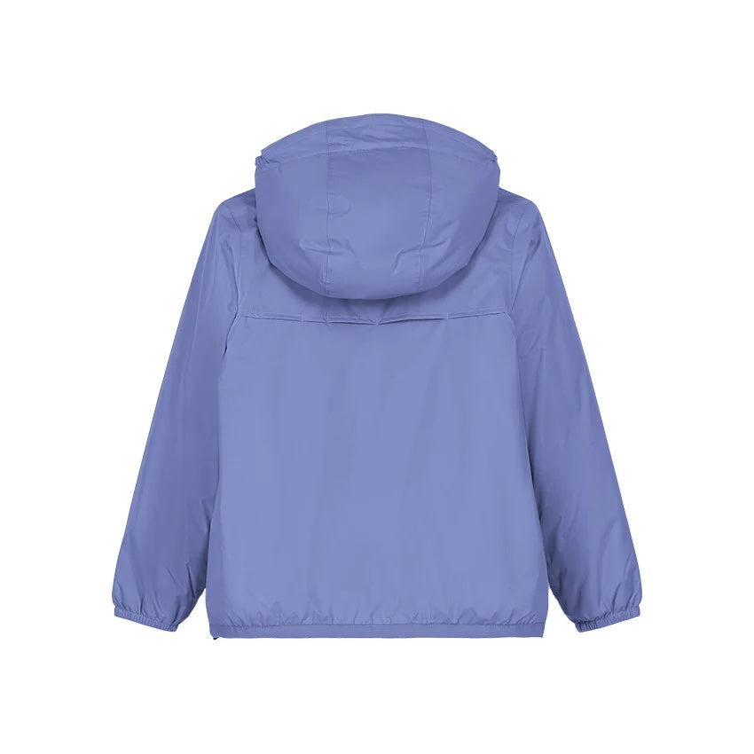 CLAUDE - KIDS PACKABLE FULL ZIP RAIN JACKET IN AZURE - Parkette.