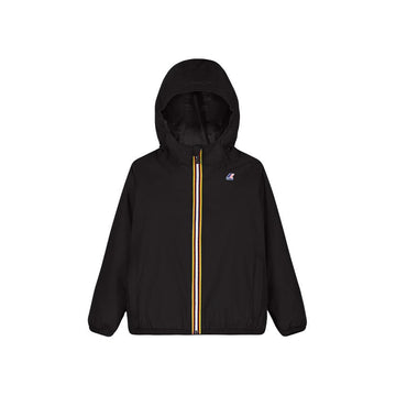 CLAUDE - KIDS PACKABLE FULL ZIP RAIN JACKET IN BLACK PURE - Parkette.