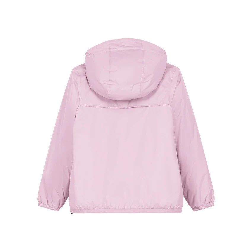 CLAUDE - KIDS PACKABLE FULL ZIP RAIN JACKET IN PINK - Parkette.