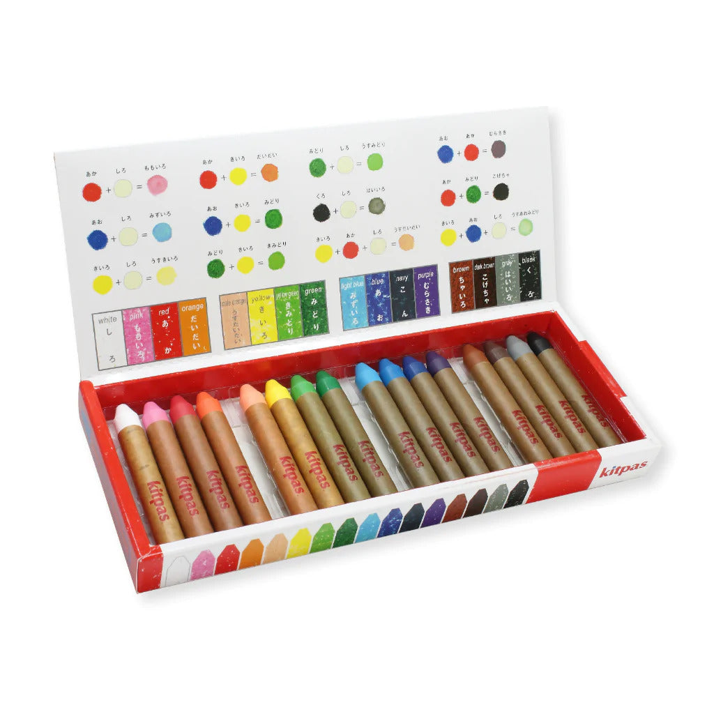 Medium Crayons - 16 Colour Set - Parkette.