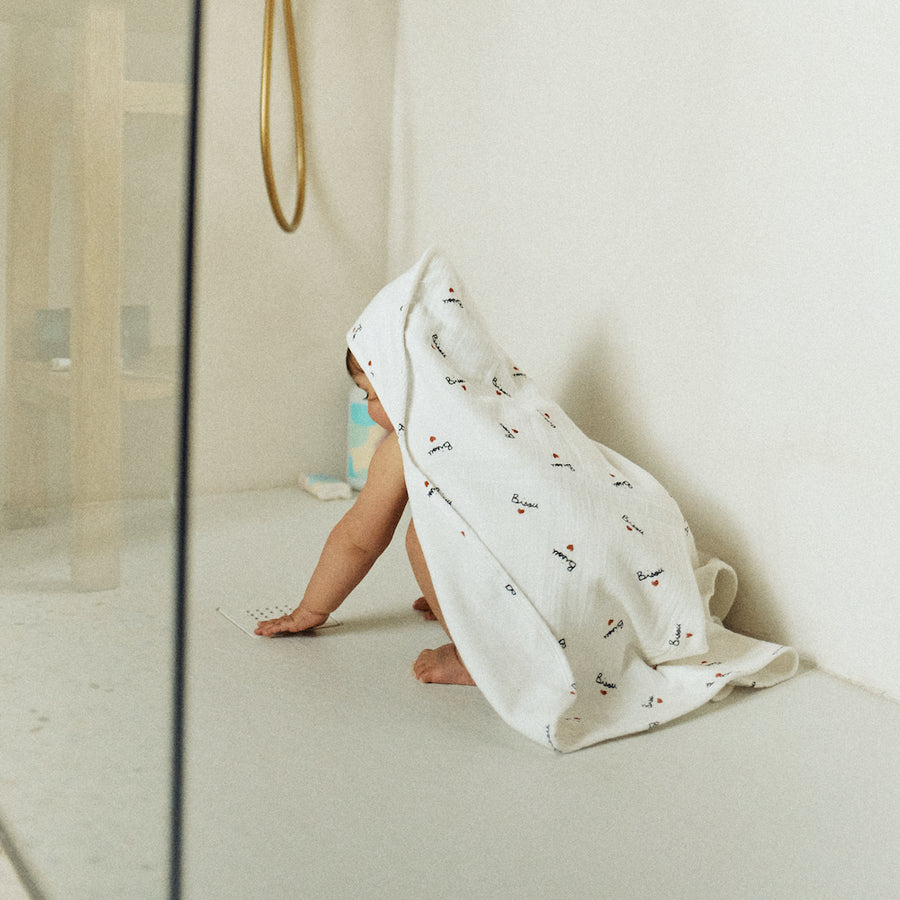Bisou Terry Cloth Bath Cape White - Parkette.