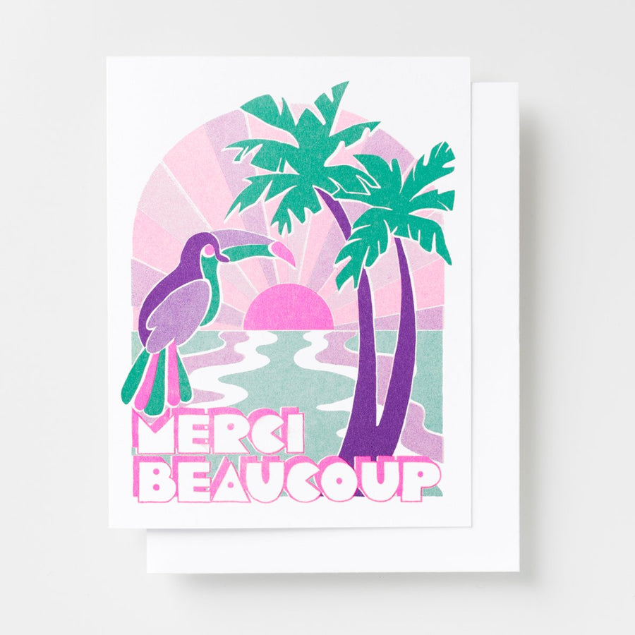 Merci Beaucoup Greeting Card - Parkette.