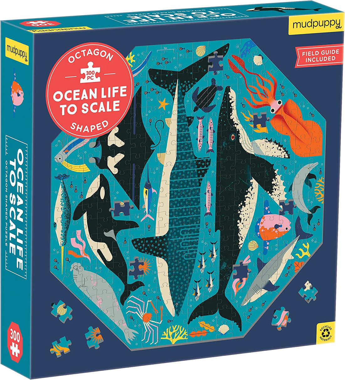 Ocean Life to Scale 300 Piece Octagon Shaped Puzzle - Parkette.