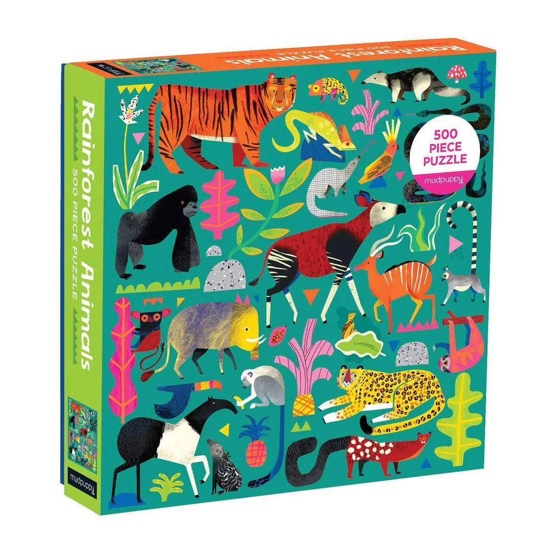 Rainforest Animals 500 Piece Family Puzzle - Parkette.