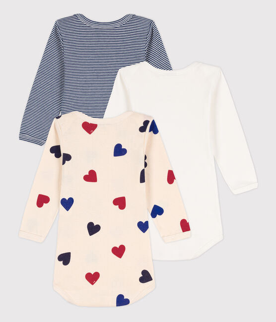 Long-Sleeved Cotton Bodysuit 3 Pack - Parkette.
