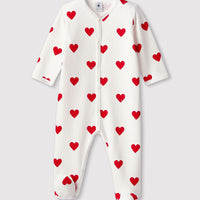 Red Heart Footed Fleece Sleepsuit - Parkette.