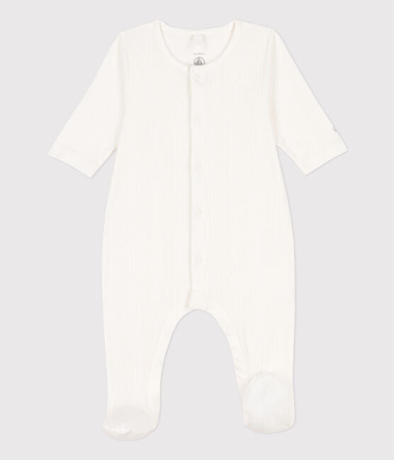 Cotton Drop Needle Rib Sleepsuit - Parkette.