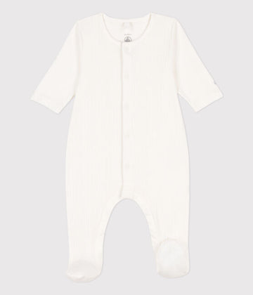 Cotton Drop Needle Rib Sleepsuit - Parkette.