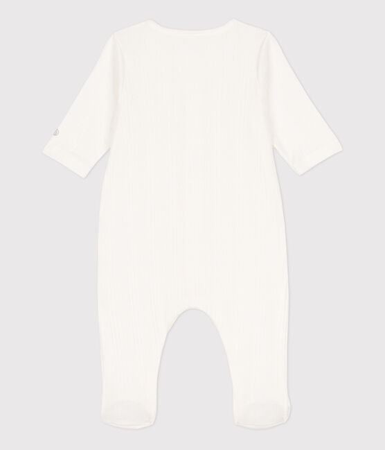 Cotton Drop Needle Rib Sleepsuit - Parkette.