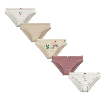 Girls' Cotton Briefs 5 pack - Parkette.
