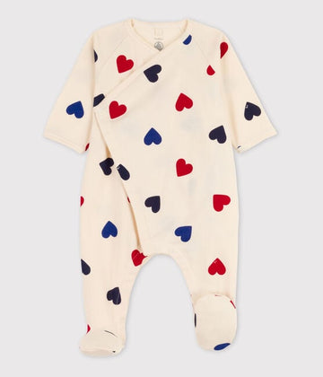 Heart Patterned Tube Knit Sleepsuit - Parkette.