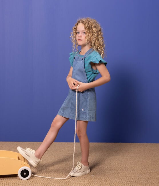 Light Denim Overall Dress - Parkette.