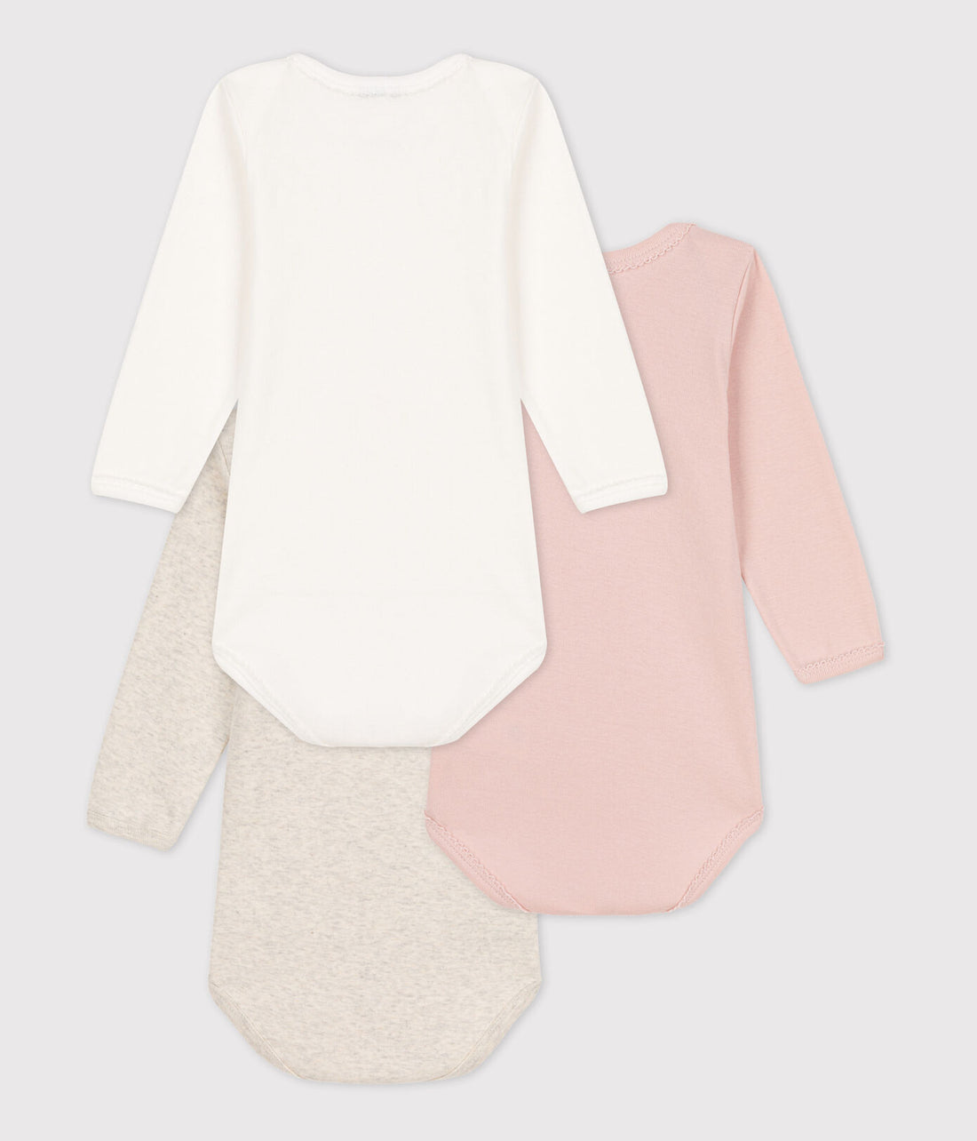 Long-Sleeved Cotton Bodysuit 3 Pack - Parkette.