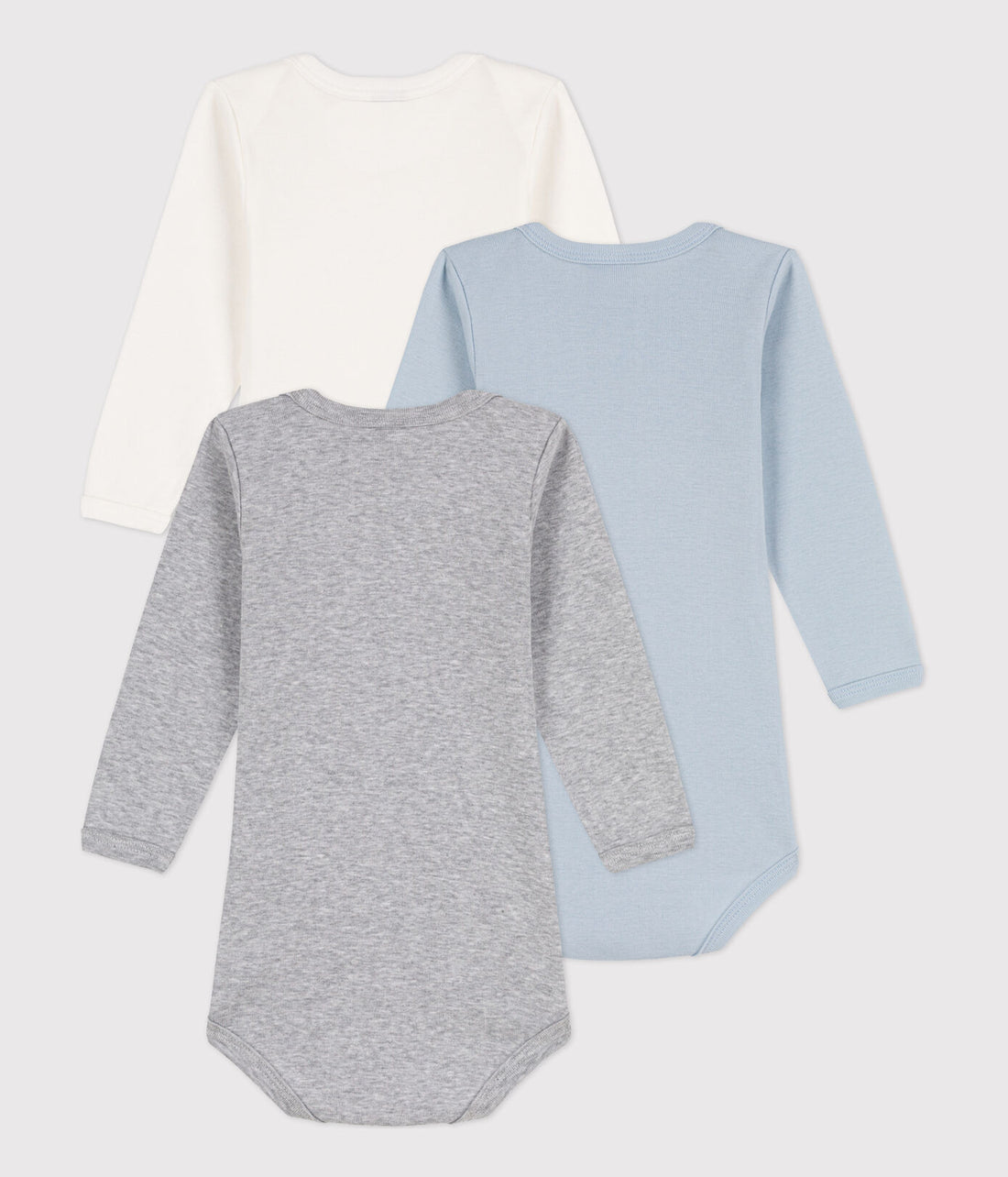 Long-Sleeved Cotton Bodysuit 3-Pack - Parkette.