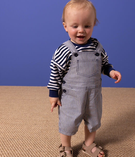 Stripy Short Overalls - Parkette.