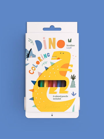 Scrollino Dino Coloring - Parkette.