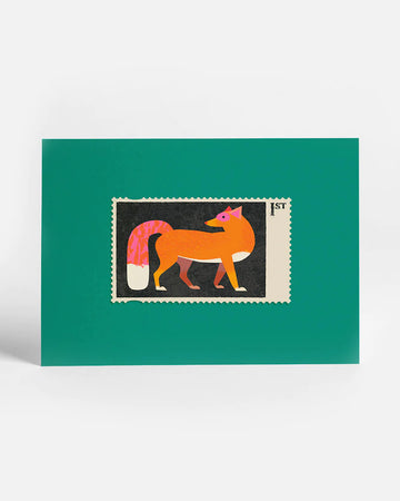 Natasha Durley Fox Stamp Postcard - Parkette.