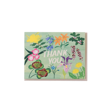 Mint Floral Thank You Card - Parkette.