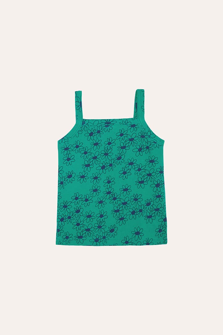 Green Daisies Tank Top - Parkette.