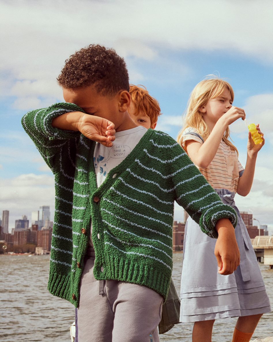 Strolling Along Striped Cardigan - Parkette.