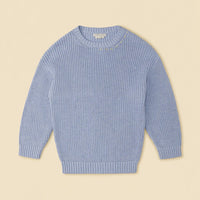 Sky Blue Melange Sweater - Parkette.