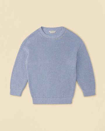 Sky Blue Melange Sweater - Parkette.