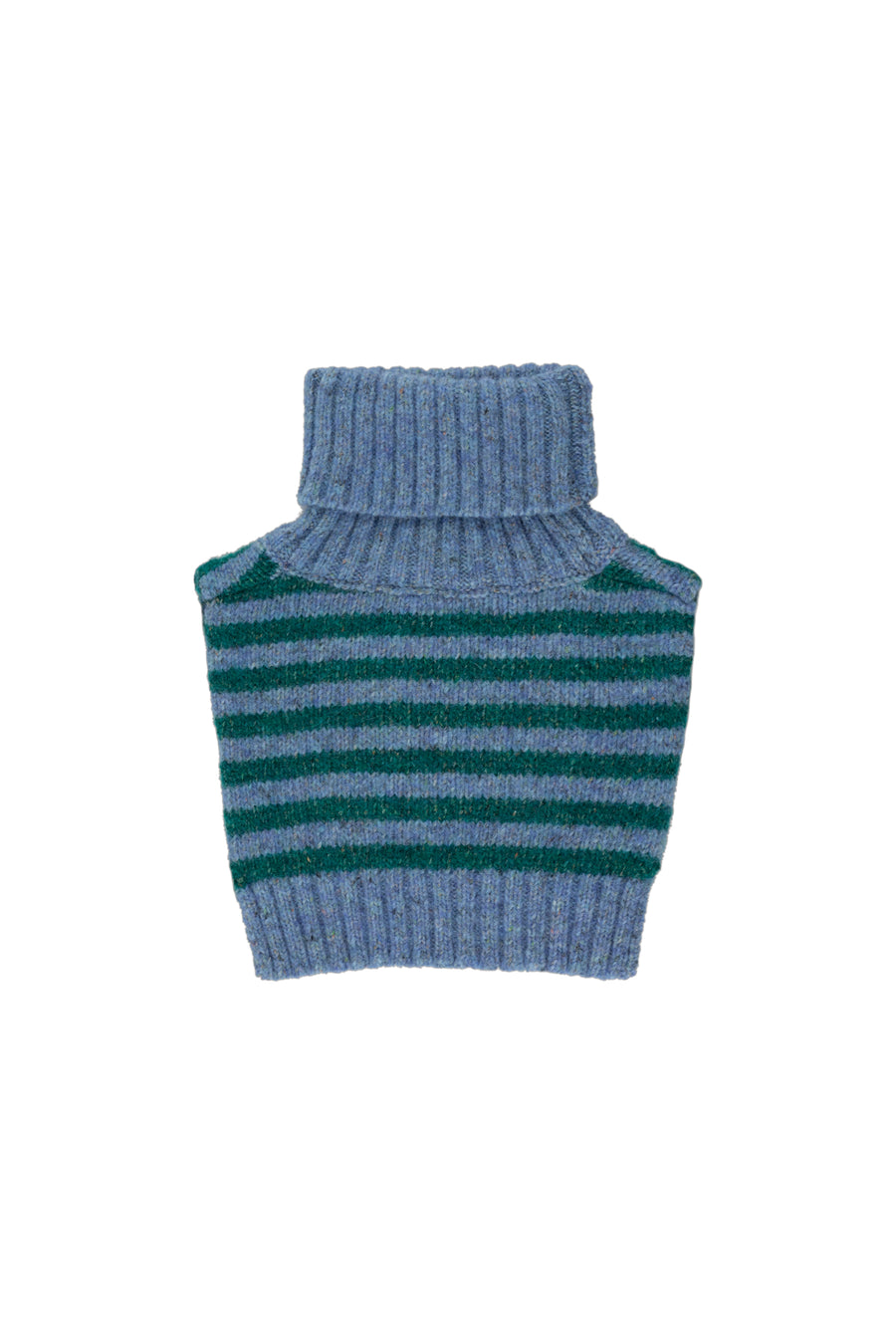 Cool Grey and Petrol Green Stripes Neck Warmer - Parkette.
