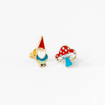 Gnome and Mushroom Earrings - Parkette.