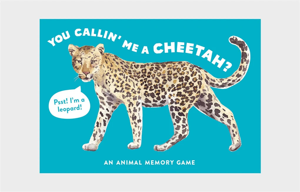 You Callin' Me a Cheetah? (Psst! I'm a Leopard!): An Animal Memory Game - Parkette.