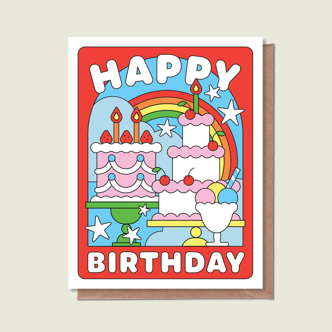 Happy Birthday Desserts Greeting Card - Parkette.