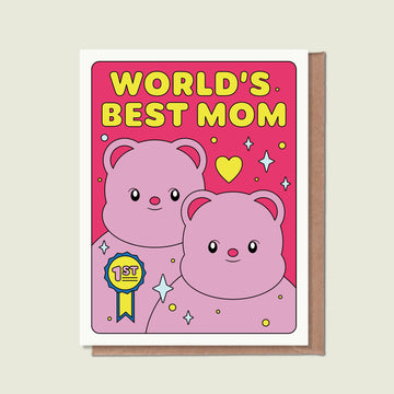 World's Best Mom Greeting Card - Parkette.