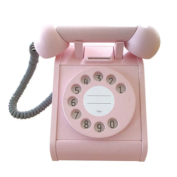 Vintage Wooden Telephone Toy - Parkette.